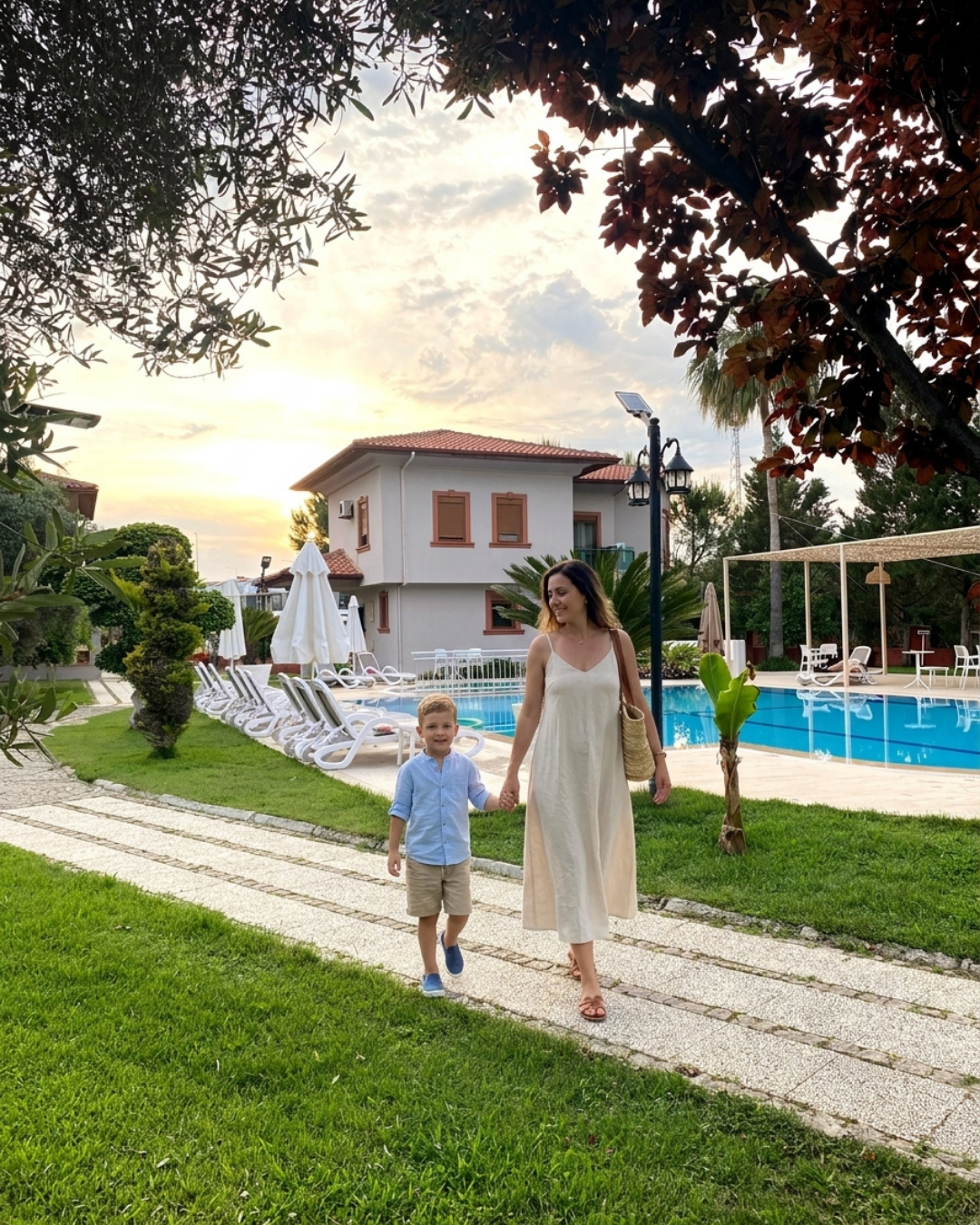 Belek tenis kortları yakınında villa tesis alanı – Villa Vista Belek Antalya